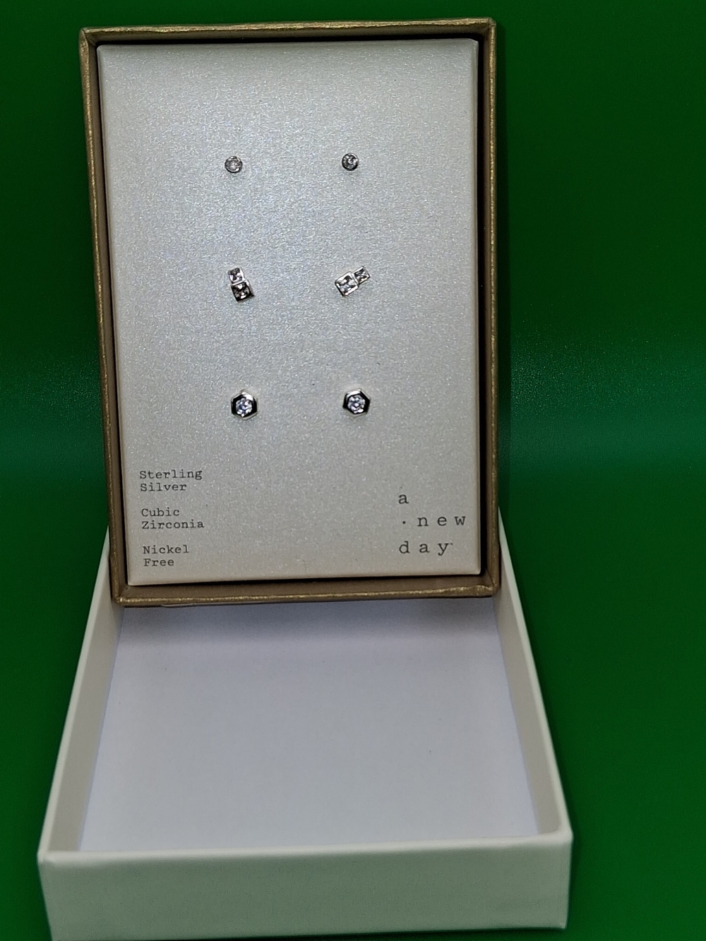 a new day Sterling Silver Cubic Zirconia Earring Set - Silver